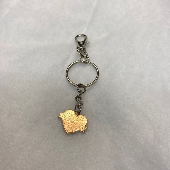 Pride Love Wins Heart Pendant on Lobster Claw KeyChain (Handmade) - Picture 2 of 3